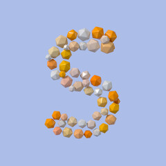 Multicolored Particle Sphere Style Alphabet 