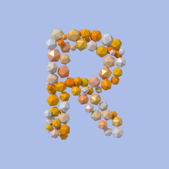 Multicolored Particle Sphere Style Alphabet 