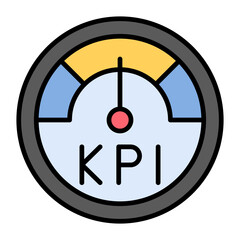 Kpi Flat Multicolor Icon