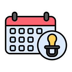 Parental Leave Flat Multicolor Icon