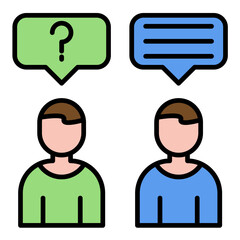 Discussion Flat Multicolor Icon