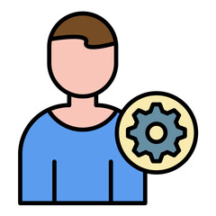 User Settings Flat Multicolor Icon