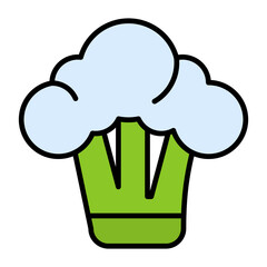 Cauliflower Flat Multicolor Icon
