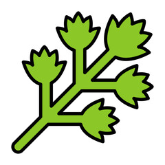 Celery Flat Multicolor Icon