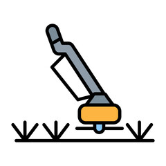Garden Trimmer Flat Multicolor Icon