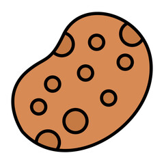 Potato Flat Multicolor Icon