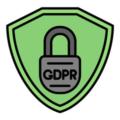 Gdpr Policy Flat Multicolor Icon