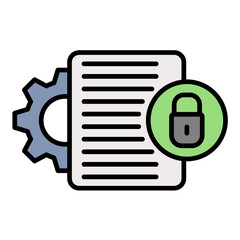 Management Security Flat Multicolor Icon