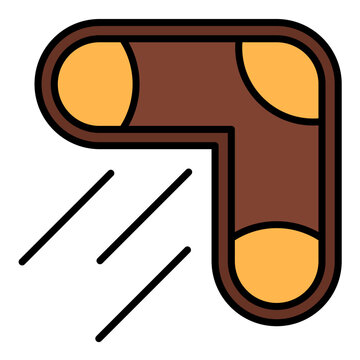 recommend clip art: Boomerang Flat Multicolor Icon