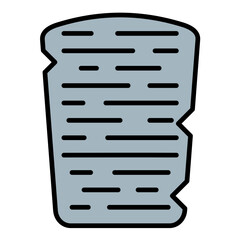 Stone Tablet Flat Multicolor Icon