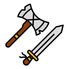 Weapon Flat Multicolor Icon