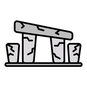 recommend clip art: Stonehenge Flat Multicolor Icon