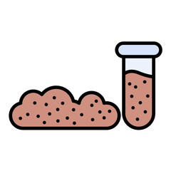 Soil Sampling Flat Multicolor Icon