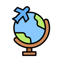 Globe Flat Multicolor Icon