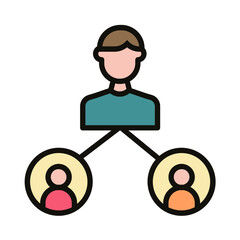 Organization Flat Multicolor Icon