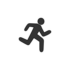 Fototapeta na wymiar A hand-drawn doodle of a running human on a white background.