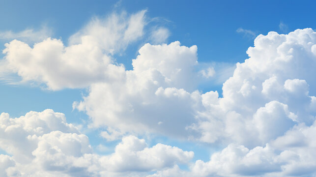 Imagen del cielo azul con nubes con textura.