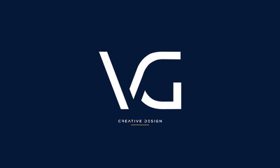 VG or GV Alphabet letters logo monogram