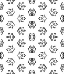 Black seamless abstract pattern. Overlay for background and backdrop. Ornamental design. PNG graphic illustration with transparent background.