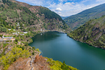 Obraz na płótnie Canvas Water reservoir close to Grandas de Salime