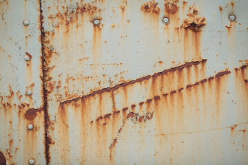 Rusty metal texture background. Old dirty wall background design. Colored texture background cracked paint. Heavy rusted peeled metal texture. Abstract grunge wall texture.