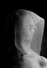 woman with silk covering her head III