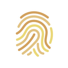 Fingerprint icon, security symbol. Cyber security concept. Digital security authentication concept. Biometric authorization. Identification. Id icon