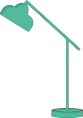 Desk lamp table flashlight illustration