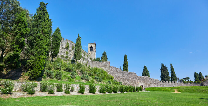 Beautiful view of the old castle of Cavriana, (Castiglione delle Stiviere) province of Mantua, Italy.  
