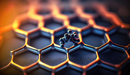 Graphene: The Building Block of the Future - A Macro Shot of the Nanomaterial Structure