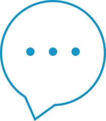Ellipsis message chat in cloud bubble