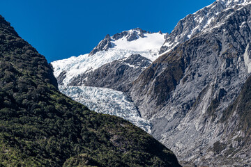 Franz Joseph Glacier on the west side of the South Island of New Zealand