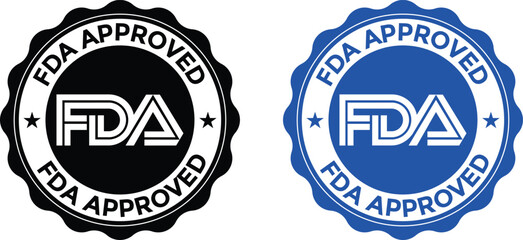 FDA approved logo template illustration