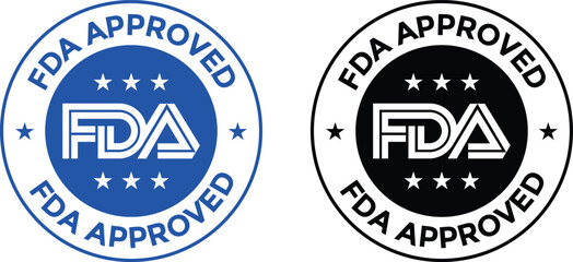 FDA approved logo template illustration