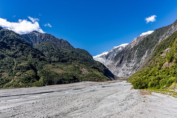 Franz Joseph Glacier on the west side of the South Island of New Zealand