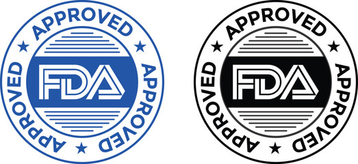 FDA approved logo template illustration - obrazy, fototapety, plakaty