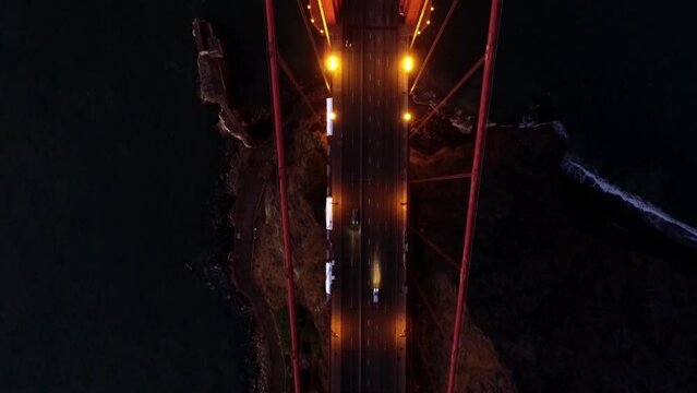 San Francisco city Golden Gate Bridge aerial view