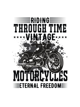 Vintage Motorcycle T shirt Design Vector, Illustration, Vector Design, Downloaded on Adobe Stock