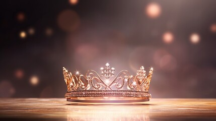 Glamorous Valentine's Day Diamond Crown - Beauty in Royal Isolation - obrazy, fototapety, plakaty