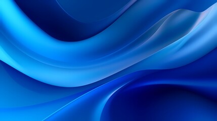 Obraz premium abstract blue background with smooth lines in it, 3d render