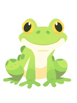 a cartoon frog with big eyes