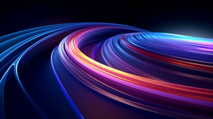 abstract background with smooth lines in blue and purple colors, 3d render