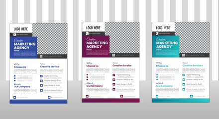 Corporate Business flyer design template	