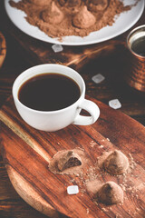 Homemade chocolate truffles