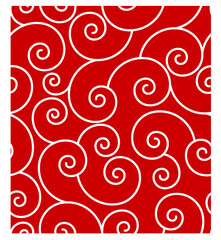 seamless swirl texture on red background