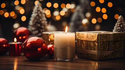 Classic Christmas Xmas Holiday Photo of Family, Christmas Tree, Christmas Lights, and more 