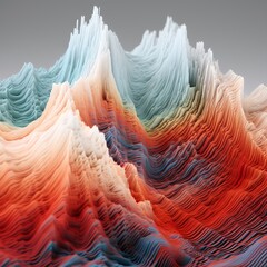 a colorful mountain range
