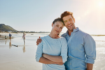 Portrait of couple on the beach