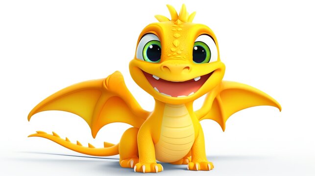 a cartoon dragon with wings