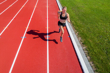 Athletic sports, female sprinter